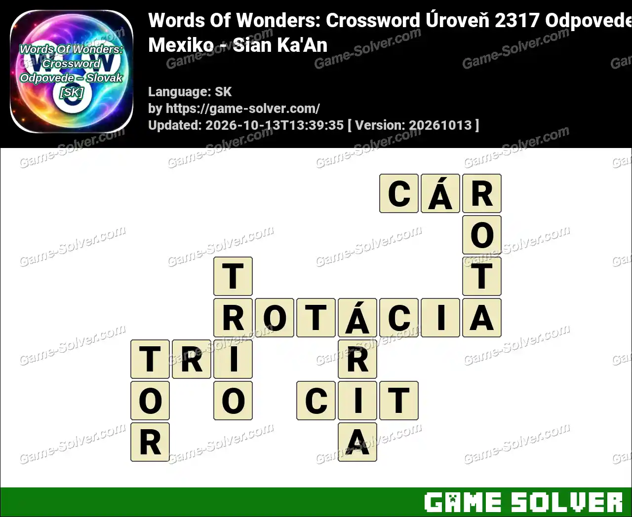 Words Of Wonders: Crossword Úroveň 2317 Odpovede – Mexiko – Sian Ka’An